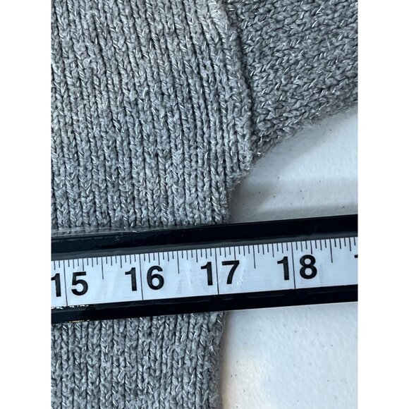 Justice Gray Knit Flamingo Pom Pom Sweater Girls Size 14/16 - Picture 9 of 12